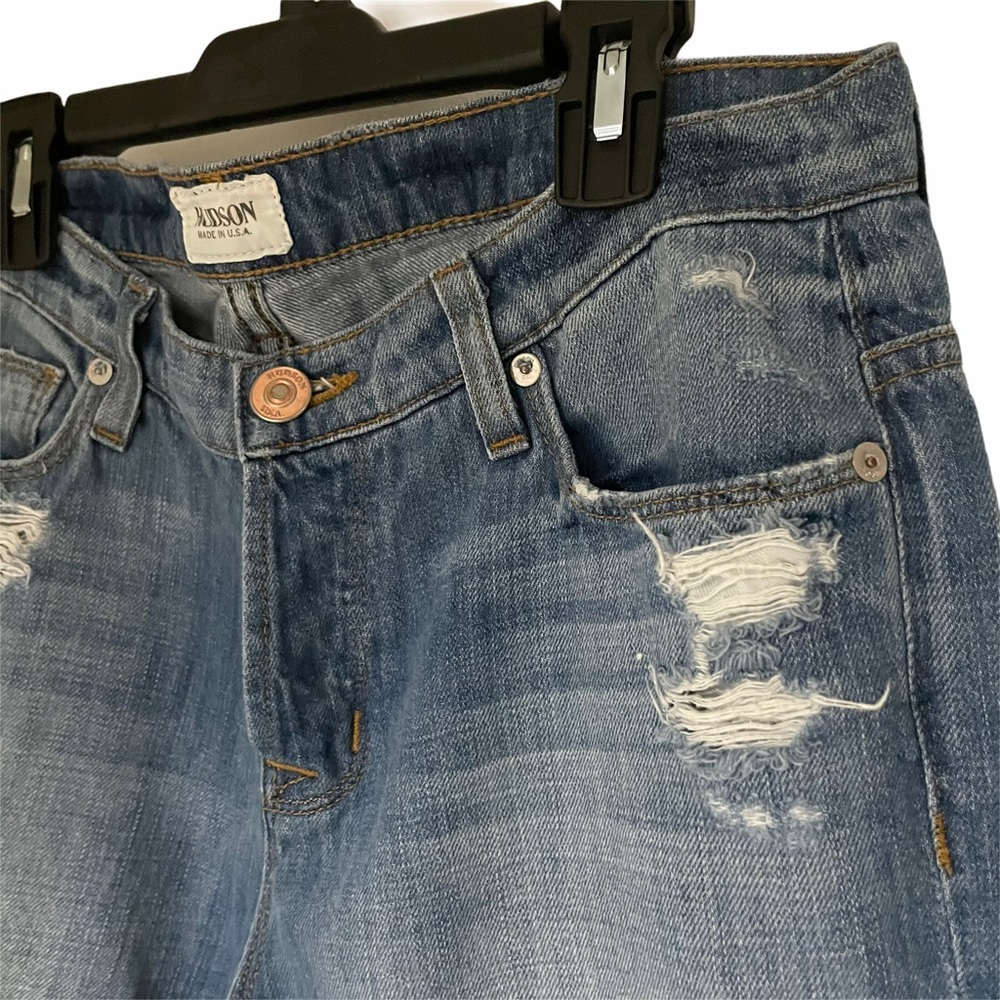 Hudson Leigh Boyfriend Distressed Jeans 25 0 - Picture 4 of 11
